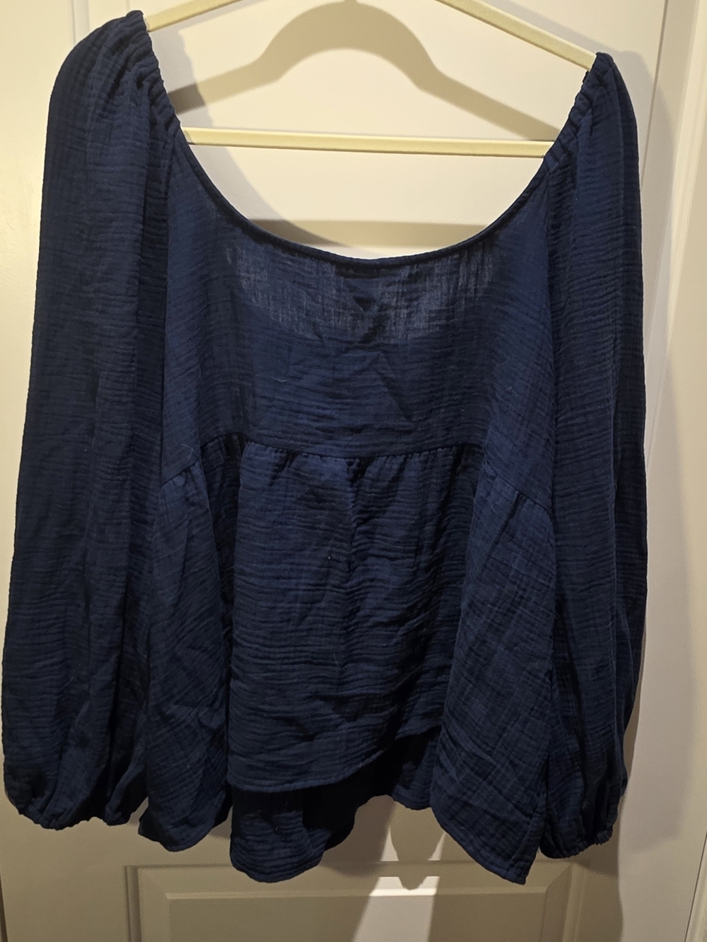 Universal Thread Navy Peasant Blouse - Picture 4 of 4